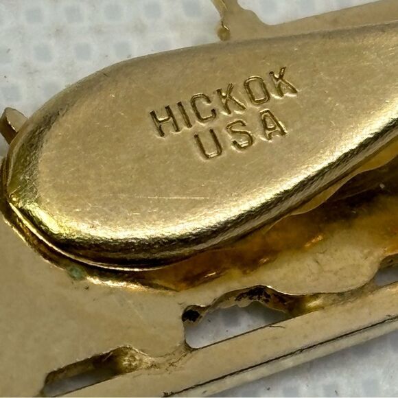 Vintage Western & Atlantic Railroad‎ Gold tone Steam Locomotive Tie Clasp - Picture 3 of 4